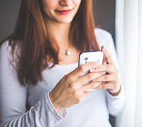 Woman on smartphone